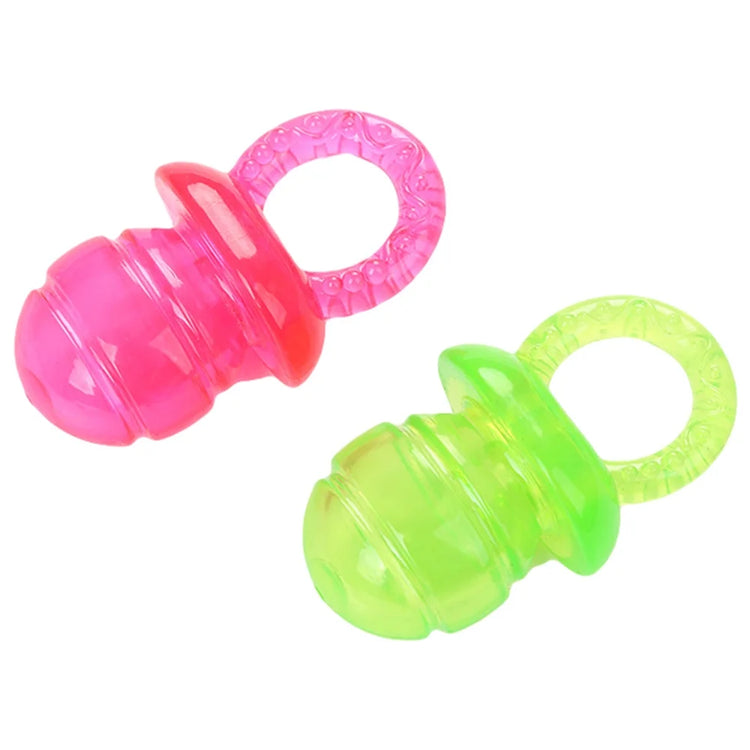 Pacifier Shape Pet Toy for Molar Chew Training, Multi-Color