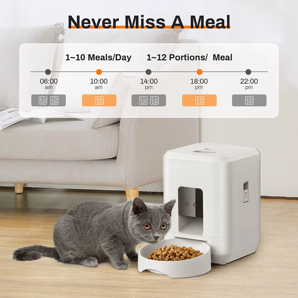 2L Pet Feeder Timing Smart Automatic Dog Pet Feeder for Cats Dog Button WIFI APP Intelligent Dry Food Dispenser Dog Bowl