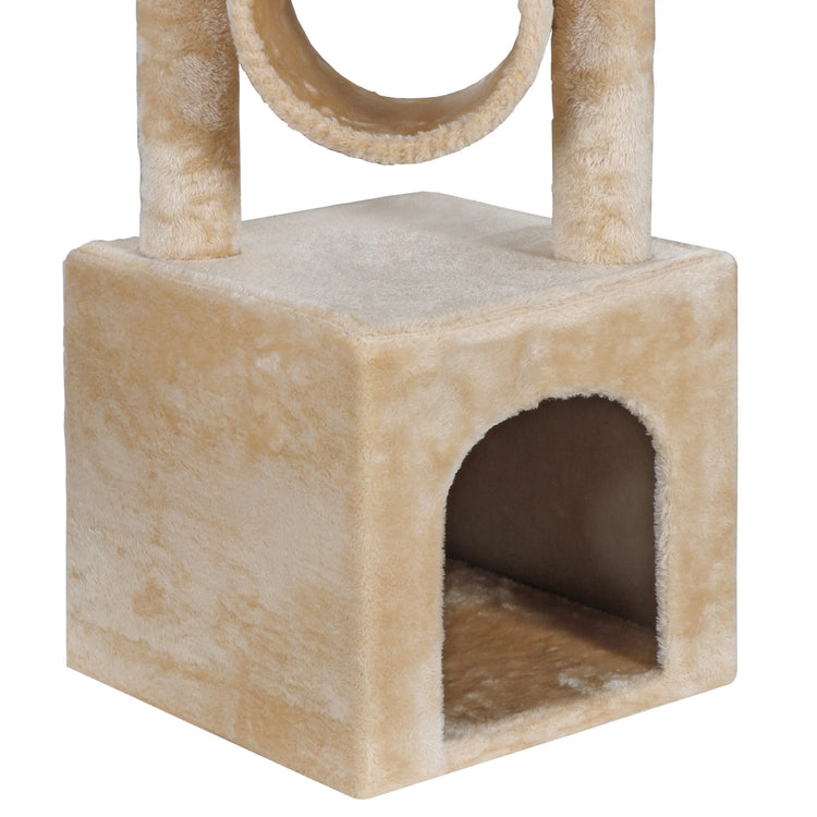 37" Cat Tree Condo Scratching Post Tower Indoor Kittens Trees Beige