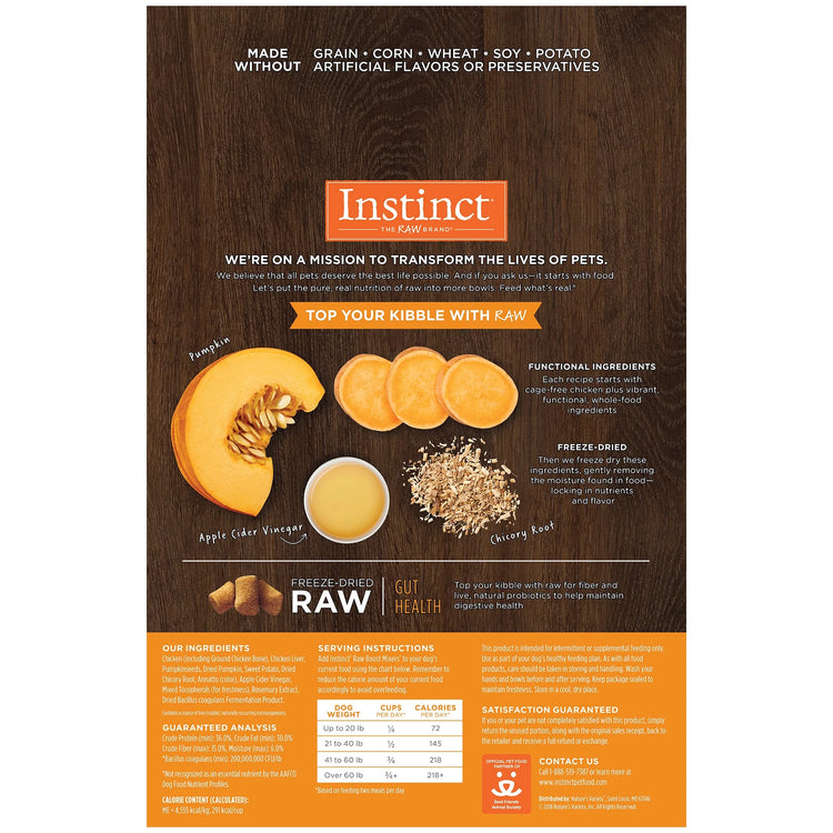 Freeze Dried Raw Boost Mixers Gut Health Grain-Free All Natural Dog Food Topper by , 5.5 Oz. Bag