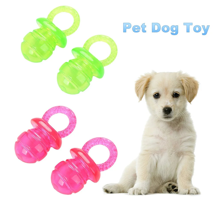 Pacifier Shape Pet Toy for Molar Chew Training, Multi-Color