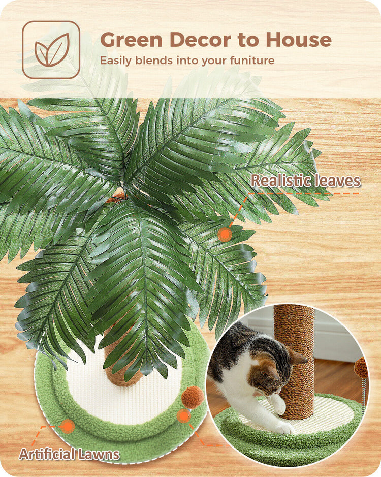 PAWZ Road 33" Cat Tree Tower Scratching Post Sisal Covered Scratcher Cats Toys