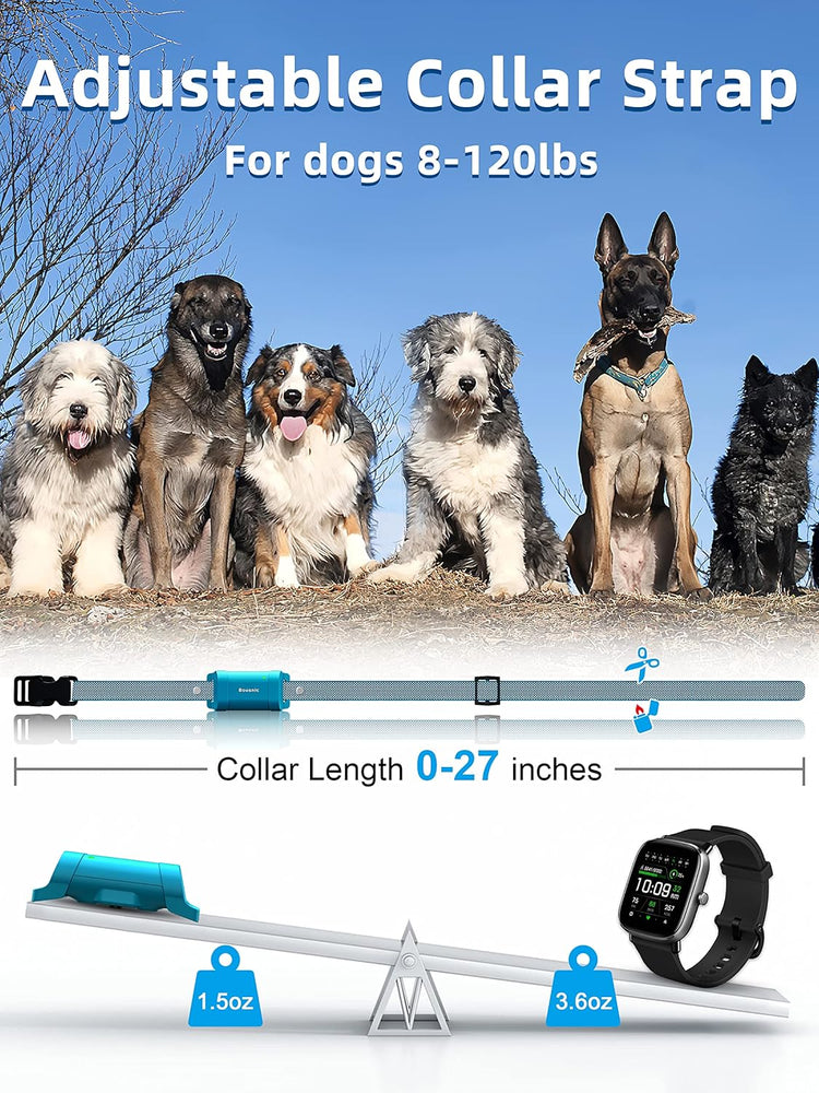 Remote Dog Training Collar - 4000ft Waterproof Shock Collar for Two Dogs, Rechargeable E-Collar with Beep, Vibration, and Humane Shock Modes (1-16) for Large, Medium, and Small Breeds