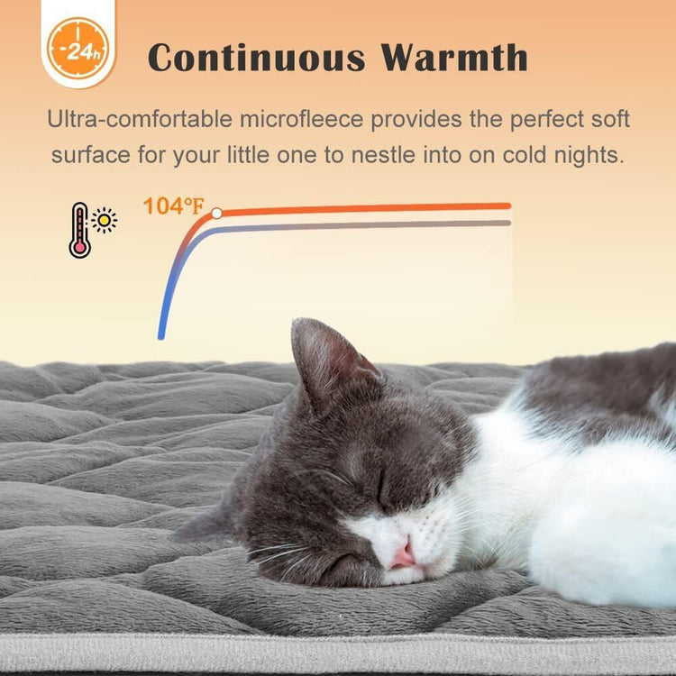 34X22 Self Warming Cat Pad - Self Heating Cat Mat Thermal Pet Bed Dog Crate Pad