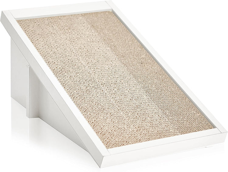 Premium Cat Scratcher Incline Wedge Scratchy Ramp - Reversible Zboard Lasts 5X Longer (Free Silvervine Organic Catnip)