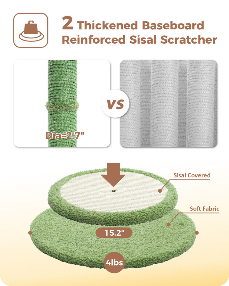 PAWZ Road 33" Cat Tree Tower Scratching Post Sisal Covered Scratcher Cats Toys