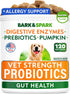 Vet Strength Dog Probiotics Chews - Gas, Diarrhea, Allergy, Constipation, Upset Stomach Relief, with Digestive Enzymes + Pumpkin + Prebiotics - Chewable Fiber Supplement - Improve Digestion, Immunity