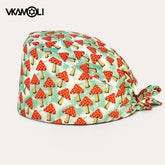 Flower Printing Pet Grooming Scrubs Hats Tooth Check Scrubs Women Caps Health Service Work Caps Operator Hats Nursing Cap
