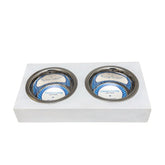 Country Living Classic Elevated Pet Feeder - Solid Mango Wood with Natural Polished Finish