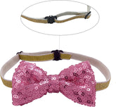 Cat Dog Birthday Crown Hat and Bow Tie Collar Set Pet Girl Birthday Party Supplies (Pink)