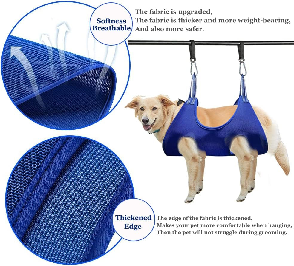 Pet Grooming Hammock, Durable Dog Hammock for Grooming, Dog Grooming Helper Cat/Dog/Pet Grooming Hammock (M(Legs Spacing: 5.9""-14.2"" / Max W: 65LB))