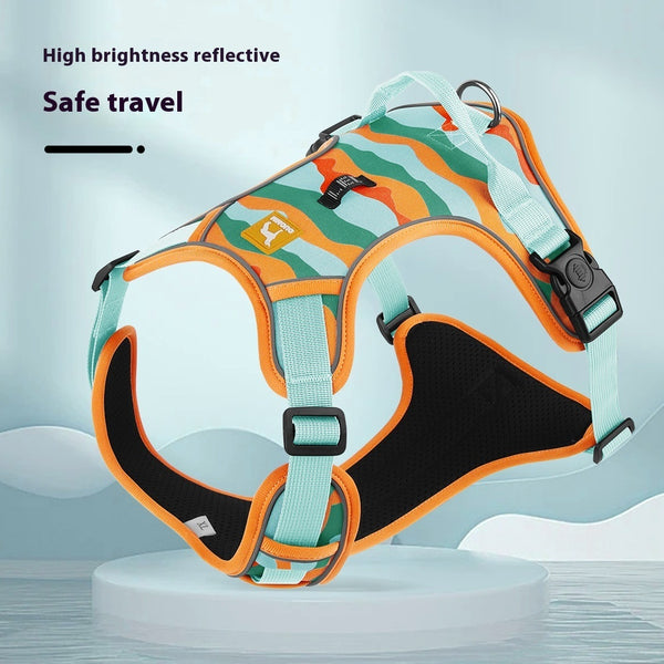 Reflective Dog Harness with Handle & Leash