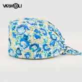 Flower Printing Pet Grooming Scrubs Hats Tooth Check Scrubs Women Caps Health Service Work Caps Operator Hats Nursing Cap