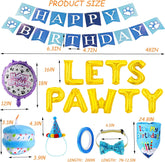 Dog Birthday Outfit Dog Happy Birthday Banner Boy with Dog Birthday Number Dog Birthday Hat Birthday Squeaky Cake Toys Lets Pawty Paw Balloons for Dog Puppy Birthday Party Supplies