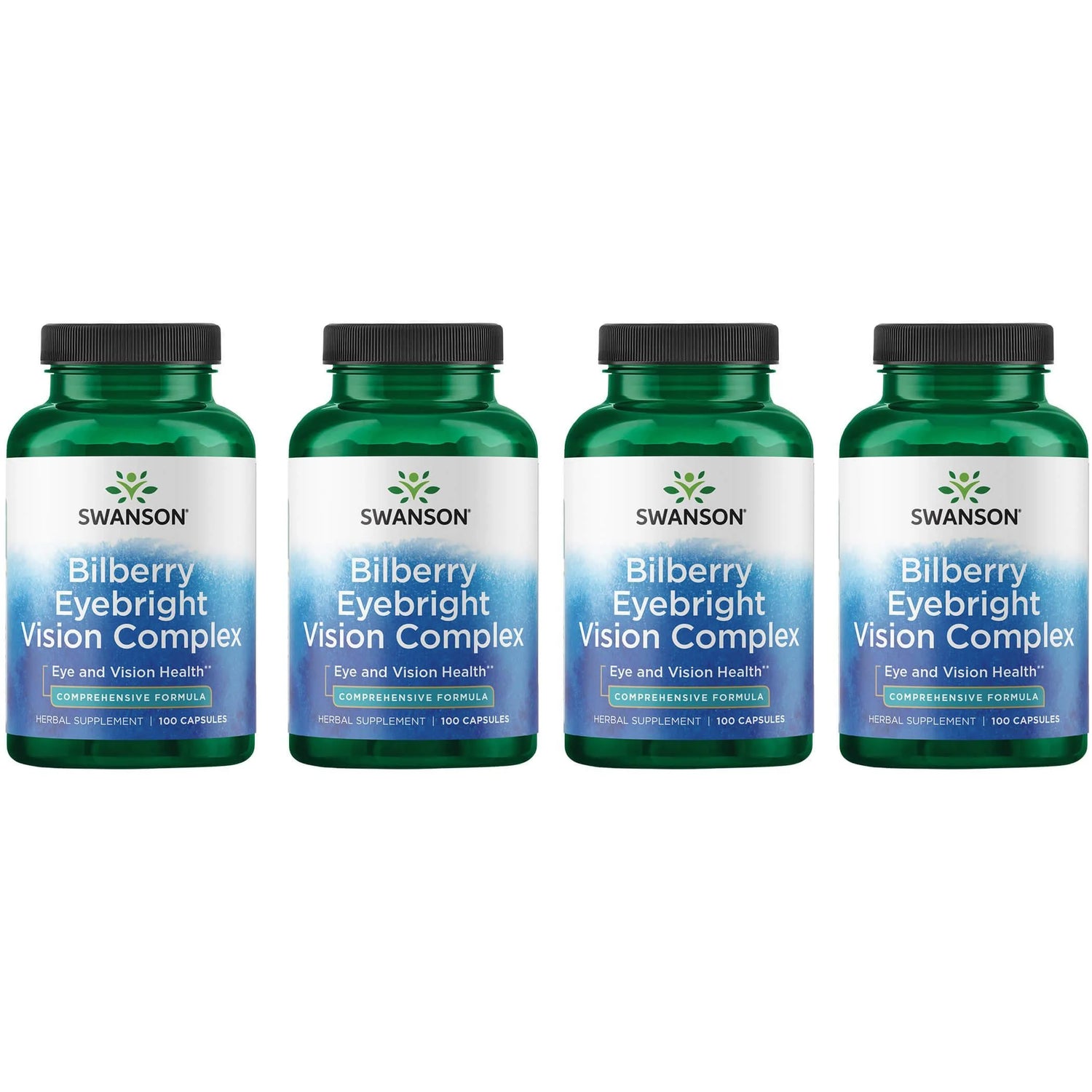 Swanson Bilberry Eyebright Vision Complex 100 Caps 4 Pack