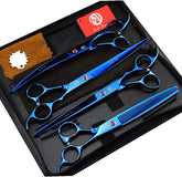 8 Inch Professional Pet Grooming Scissors Sets Dog Grooming Shear 1 Pc STRAIHT & 1 Pcthinning & 2 Pcs Curved Scissors