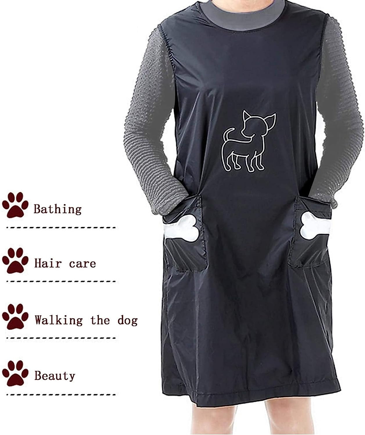 Grooming Smock,Anti-Static Smock for Dog Cat Barber Apron for Hair Salon,Workwear Barber for Women Men Pet Grooming Smock