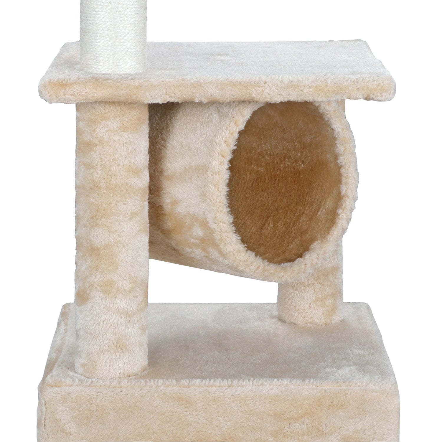 37" Cat Tree Condo Scratching Post Tower Indoor Kittens Trees Beige