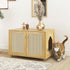 Cat Litter Box Enclosure, Rattan Litter Box Hidden Furniture Indoor Cat House...