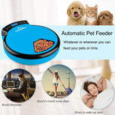 Automatic Pet Feeder for Cats and Dogs, 5-Meal Food Dispenser with Dry and Wet Food Capability by Caninestar (Blue)