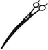 9.0 Inch Twin Tails Downward Curved Blade Pet Grooming Scissors Dog Hair Cutting Shears with Bag for Professional Left Handed or Right Hand Pet Grooomer (Black Downward Curved)