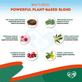 Natural Herbal Antibiotics for Cats and Dogs - Kennel Cough Relief & Urinary Tract Support - Cranberry UTI Treatment Pet Supplement - Respiratory & Cold Infection Medicine