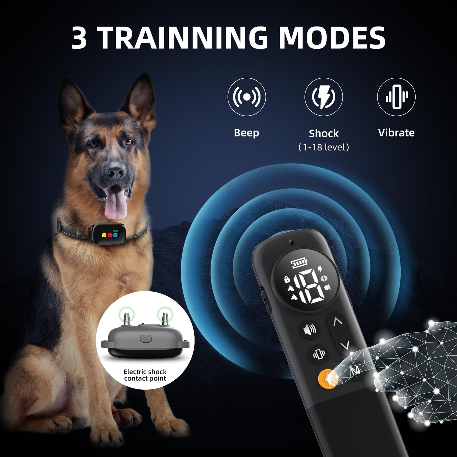 Shock Collar for Dog - Training E Collar with Remote for Small Medium Large D...
