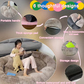 Human Dog Bed Giant Comfy Plush Dog Bed with Pocket Portable Large Bean Human Sized Pets Bed for Humans Nap Extra Size Sofa