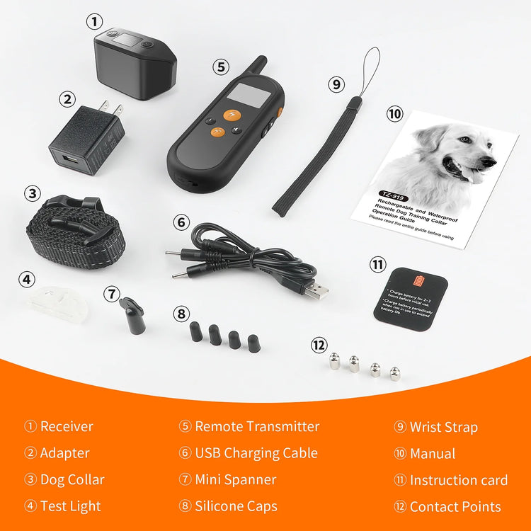Shock Collar with Remote 1000Ft, 4 Modes Beep Vibration Shock Dog Training Collar,Ipx7 Waterproof Dog Bark Collar for Training Small Medium Large Dogs