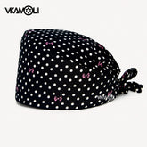 Flower Printing Pet Grooming Scrubs Hats Tooth Check Scrubs Women Caps Health Service Work Caps Operator Hats Nursing Cap
