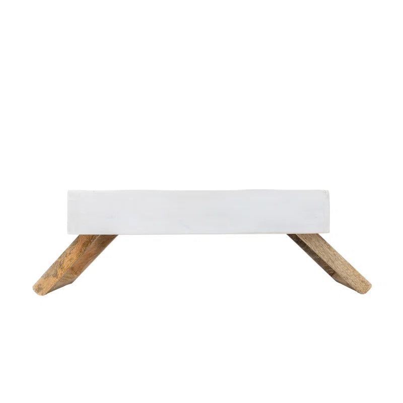 Country Living Classic Elevated Pet Feeder - Solid Mango Wood with Natural Polished Finish