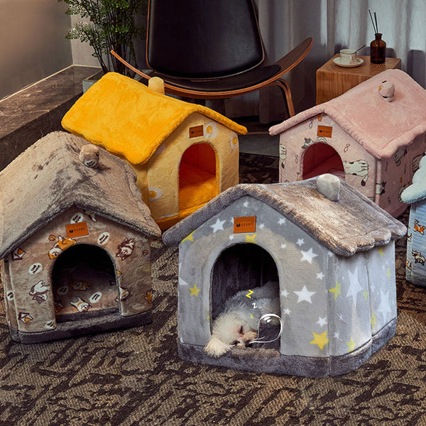 Foldable Warm Dog House & Cat Bed