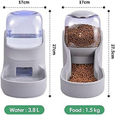 Automatic Gravity Pet Feeder and Water Dispenser Set for Dogs and Cats - Large Capacity for Small to Medium Breeds