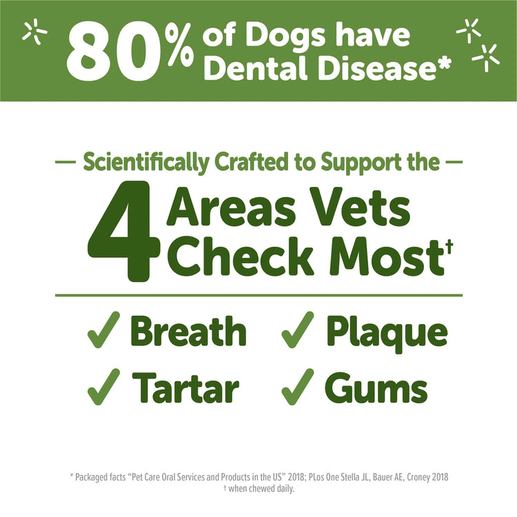 Wellness  Daily Brushzees Dog Dental Treats, Natural Chews, Small Size Stick, (14 Count)