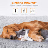 X-Large Dog Bed Fluffy Cat Bed Crate Pad Self-Warming Pet Beds Ultra Soft Plush Dog Mat for Crate Cage anti Slip Pet Cushion Machine Washable (Grey,39.54" X 27.5")