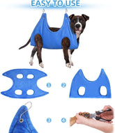 Pet Grooming Hammock Harness for Nail Trimming, with Nail Clippers, Nail File, Comb,Breathable Dog Grooming Hammock Restraint Bag, Dog Grooming Sling Helper for Large Dogs Nail Trimming/Clipping