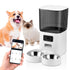 Threes Tree Automatic Cat Feeder with Camera for 2 Pets, Camera 5L Cat Feeder with 2 Stainless Steel Bowls, Remote APP Control