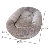 Human Dog Bed Giant Comfy Plush Dog Bed with Pocket Portable Large Bean Human Sized Pets Bed for Humans Nap Extra Size Sofa