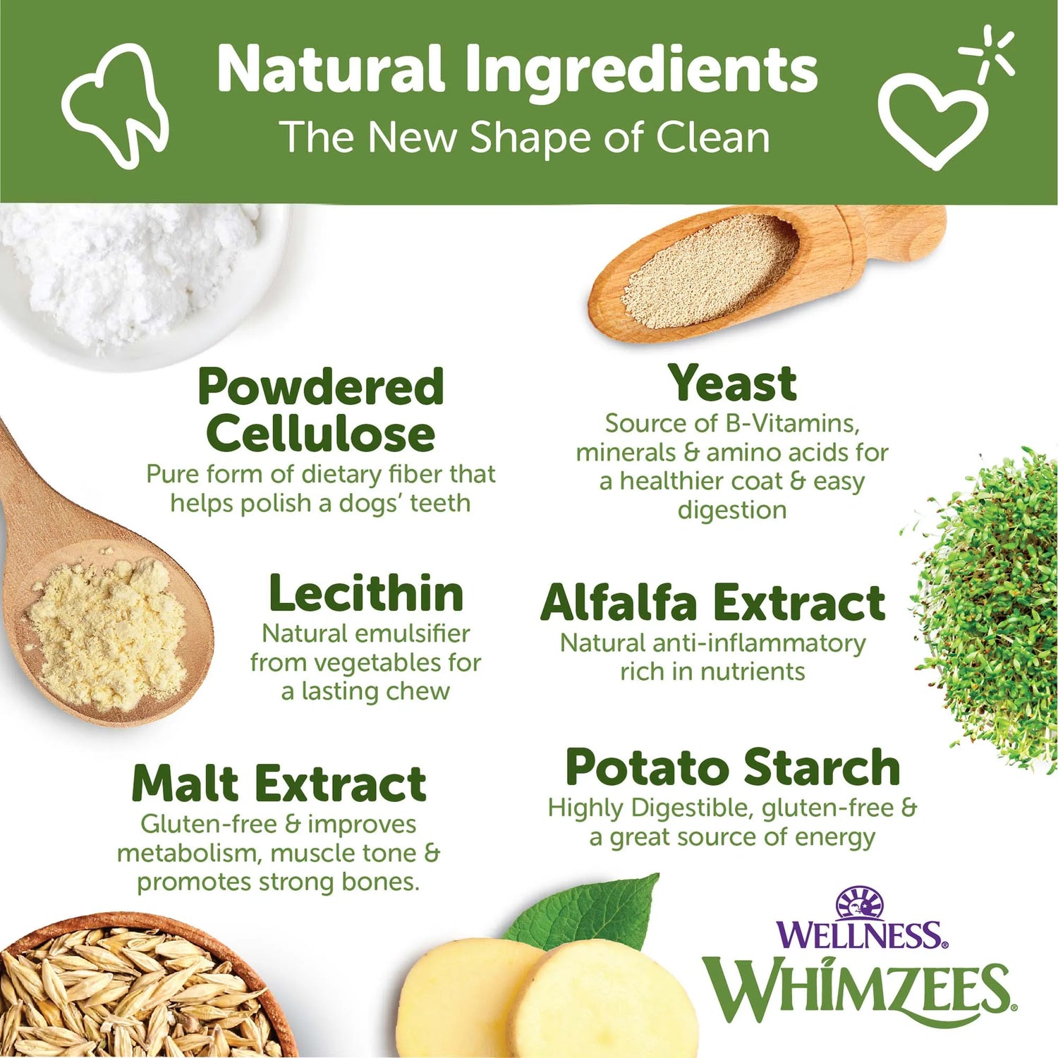 Wellness  Daily Brushzees Dog Dental Treats, Natural Chews, Small Size Stick, (14 Count)