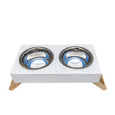 Country Living Classic Elevated Pet Feeder - Solid Mango Wood with Natural Polished Finish