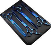 8 Inch Professional Pet Grooming Scissors Sets Dog Grooming Shear 1 Pc STRAIHT & 1 Pcthinning & 2 Pcs Curved Scissors