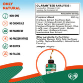 Natural Herbal Antibiotics for Cats and Dogs - Kennel Cough Relief & Urinary Tract Support - Cranberry UTI Treatment Pet Supplement - Respiratory & Cold Infection Medicine