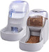 Automatic Gravity Pet Feeder and Water Dispenser Set for Dogs and Cats - Large Capacity for Small to Medium Breeds