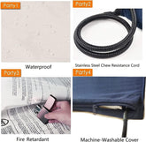 Pet Heating Pad for Cats & Dogs - Adjustable Temperature Electric Heated Bed Mat with Timer, Waterproof Cat Warming Pad