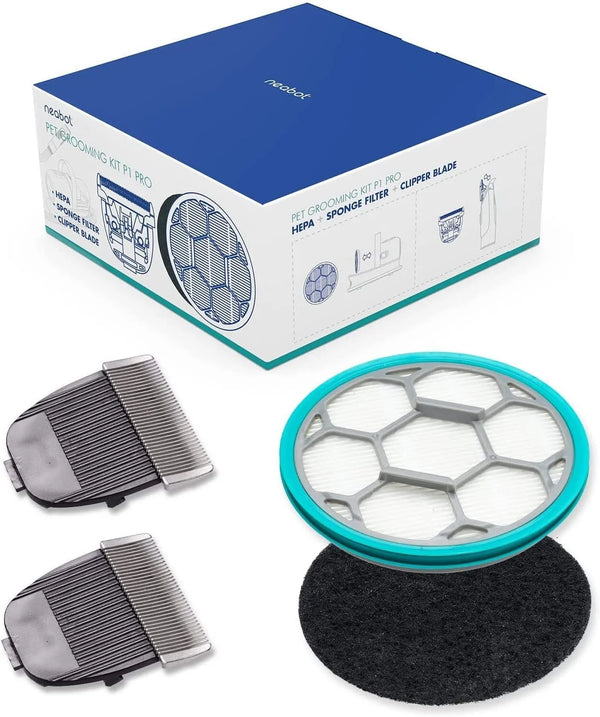 Clipper Blade, Sponge Filter, HEPA for /Neakasa P1 Pro Pet Grooming Kit & Vacuum