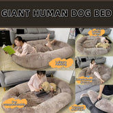 Human Dog Bed Giant Comfy Plush Dog Bed with Pocket Portable Large Bean Human Sized Pets Bed for Humans Nap Extra Size Sofa