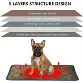 Cat Dog Non-Slip Mat, Extra Warm Thermal Pet Pad Self-Heating Cat Mat Warm Thermal Pet Pad Washable Dog Crate Pad Heat Dog Cat Bed Mat Blanket Non-Slip