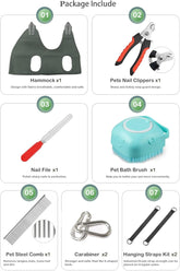 Pet Grooming Hammock,Durable Dog Hammock for Grooming,Dog Grooming Helper Cat/Dog/Pet Grooming Hammock (L(Legs Spacing：7"-16.5" / Max W：80LB))