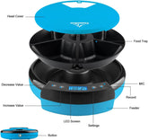 Automatic Pet Feeder for Cats and Dogs, 5-Meal Food Dispenser with Dry and Wet Food Capability by Caninestar (Blue)