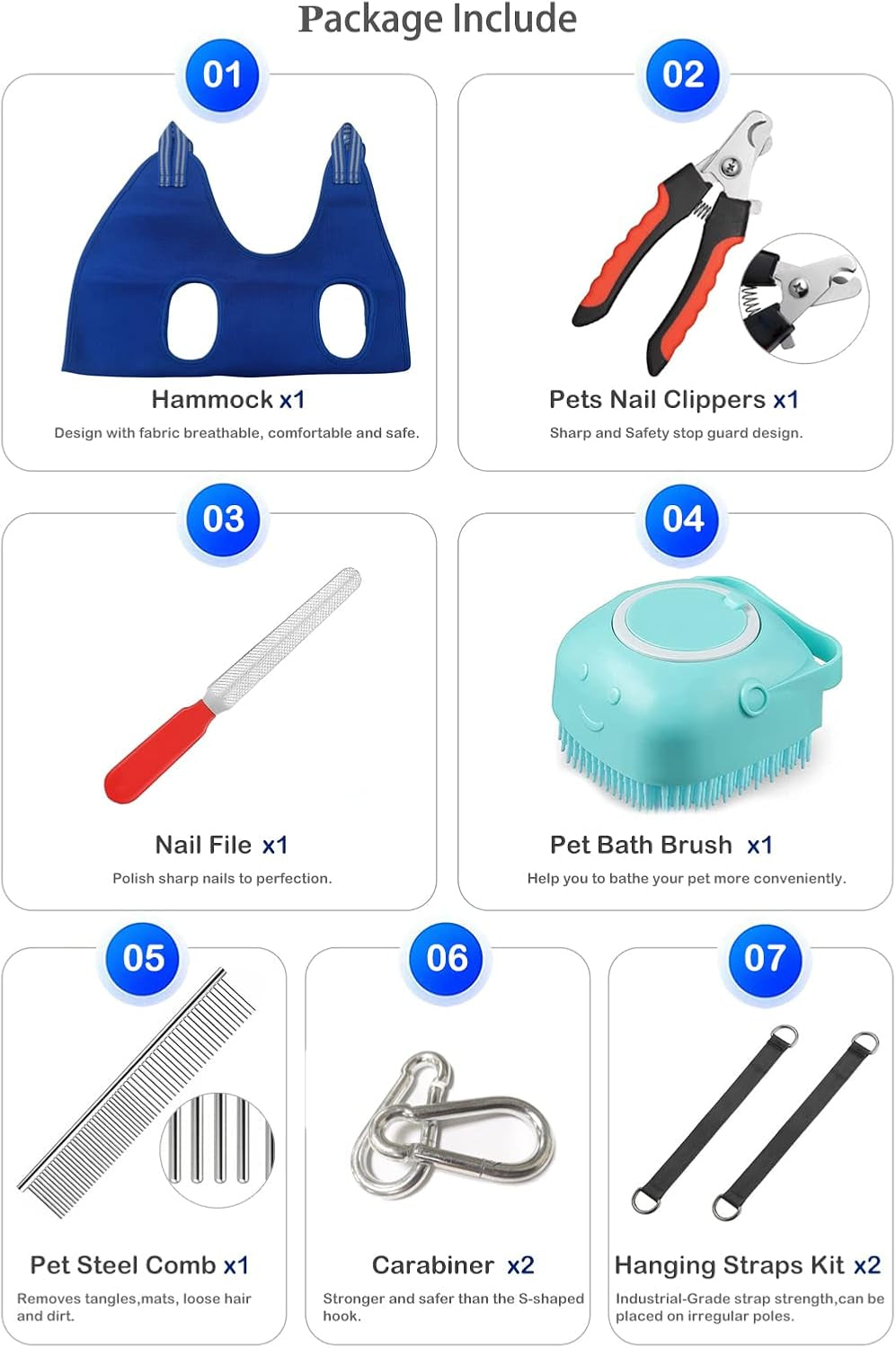 Pet Grooming Hammock, Durable Dog Hammock for Grooming, Dog Grooming Helper Cat/Dog/Pet Grooming Hammock (M(Legs Spacing: 5.9""-14.2"" / Max W: 65LB))